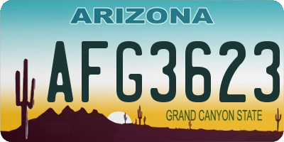 AZ license plate AFG3623