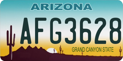 AZ license plate AFG3628