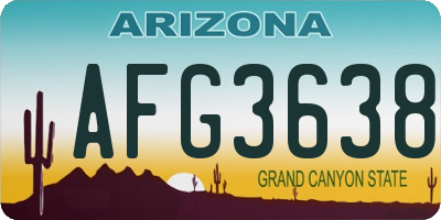 AZ license plate AFG3638