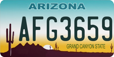 AZ license plate AFG3659