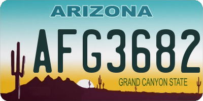 AZ license plate AFG3682