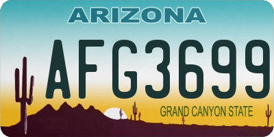AZ license plate AFG3699