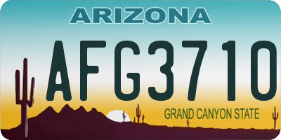 AZ license plate AFG3710