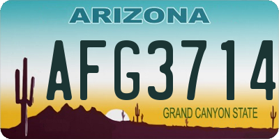 AZ license plate AFG3714