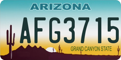 AZ license plate AFG3715