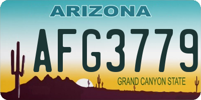 AZ license plate AFG3779