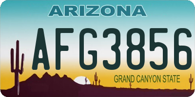 AZ license plate AFG3856