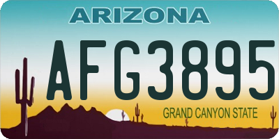 AZ license plate AFG3895