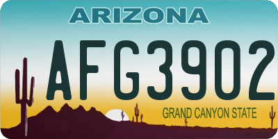 AZ license plate AFG3902