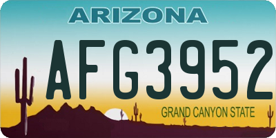 AZ license plate AFG3952