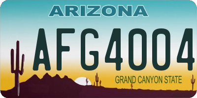 AZ license plate AFG4004