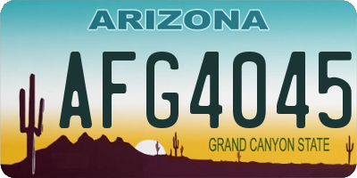 AZ license plate AFG4045