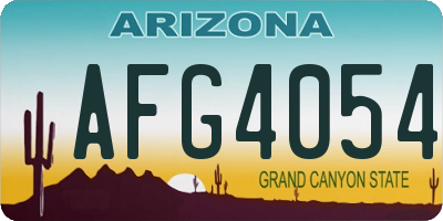 AZ license plate AFG4054