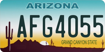 AZ license plate AFG4055