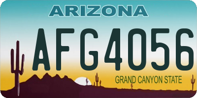 AZ license plate AFG4056