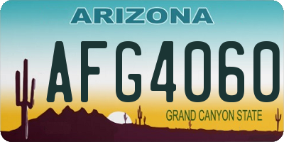 AZ license plate AFG4060