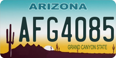 AZ license plate AFG4085