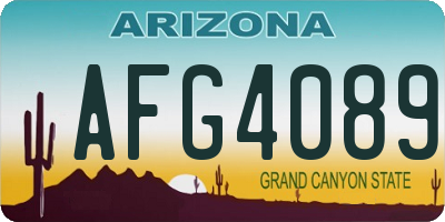 AZ license plate AFG4089