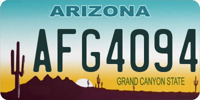 AZ license plate AFG4094