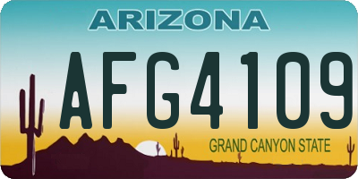 AZ license plate AFG4109
