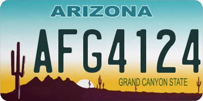 AZ license plate AFG4124