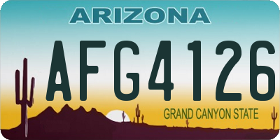 AZ license plate AFG4126