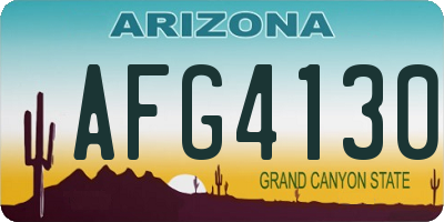 AZ license plate AFG4130
