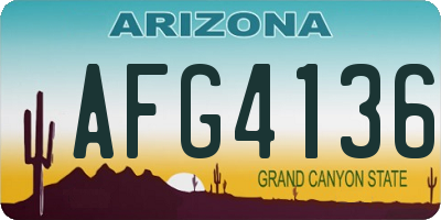 AZ license plate AFG4136