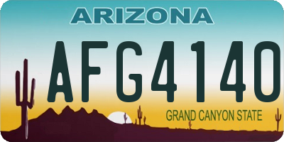 AZ license plate AFG4140