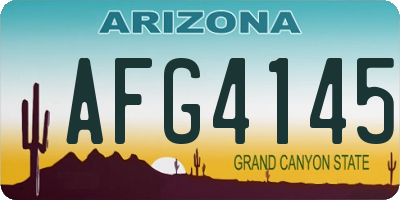 AZ license plate AFG4145