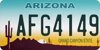 AZ license plate AFG4149
