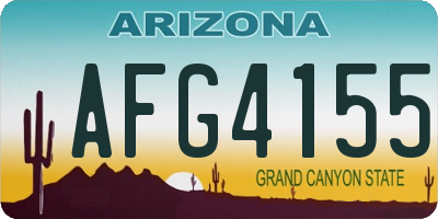 AZ license plate AFG4155
