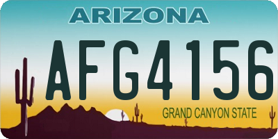 AZ license plate AFG4156