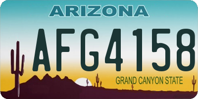 AZ license plate AFG4158