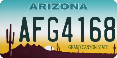 AZ license plate AFG4168