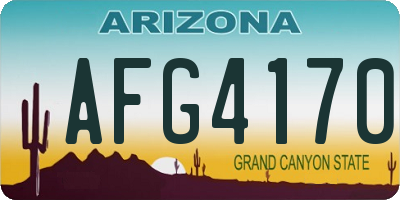 AZ license plate AFG4170