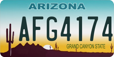 AZ license plate AFG4174