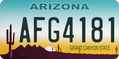 AZ license plate AFG4181
