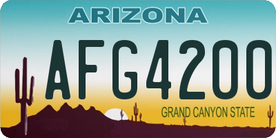 AZ license plate AFG4200
