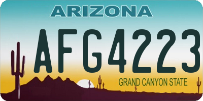 AZ license plate AFG4223