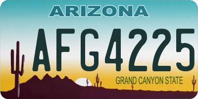 AZ license plate AFG4225