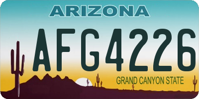 AZ license plate AFG4226