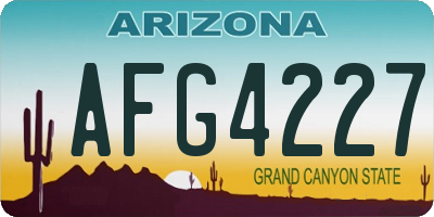 AZ license plate AFG4227