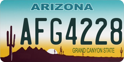 AZ license plate AFG4228