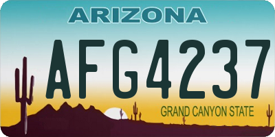 AZ license plate AFG4237