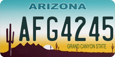 AZ license plate AFG4245