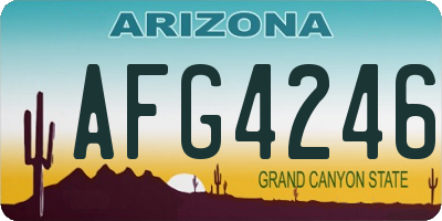 AZ license plate AFG4246