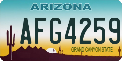 AZ license plate AFG4259