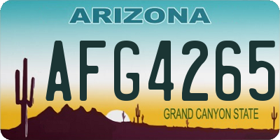 AZ license plate AFG4265