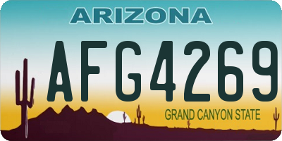 AZ license plate AFG4269
